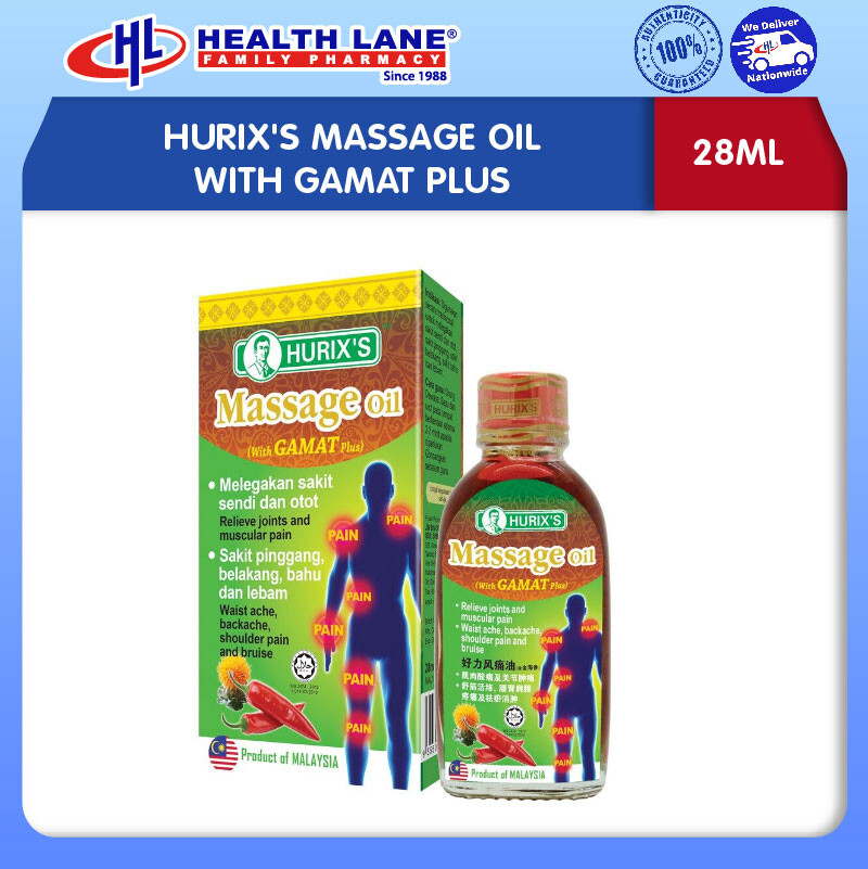 HURIX'S MASSAGE OIL WITH GAMAT PLUS (28ML)